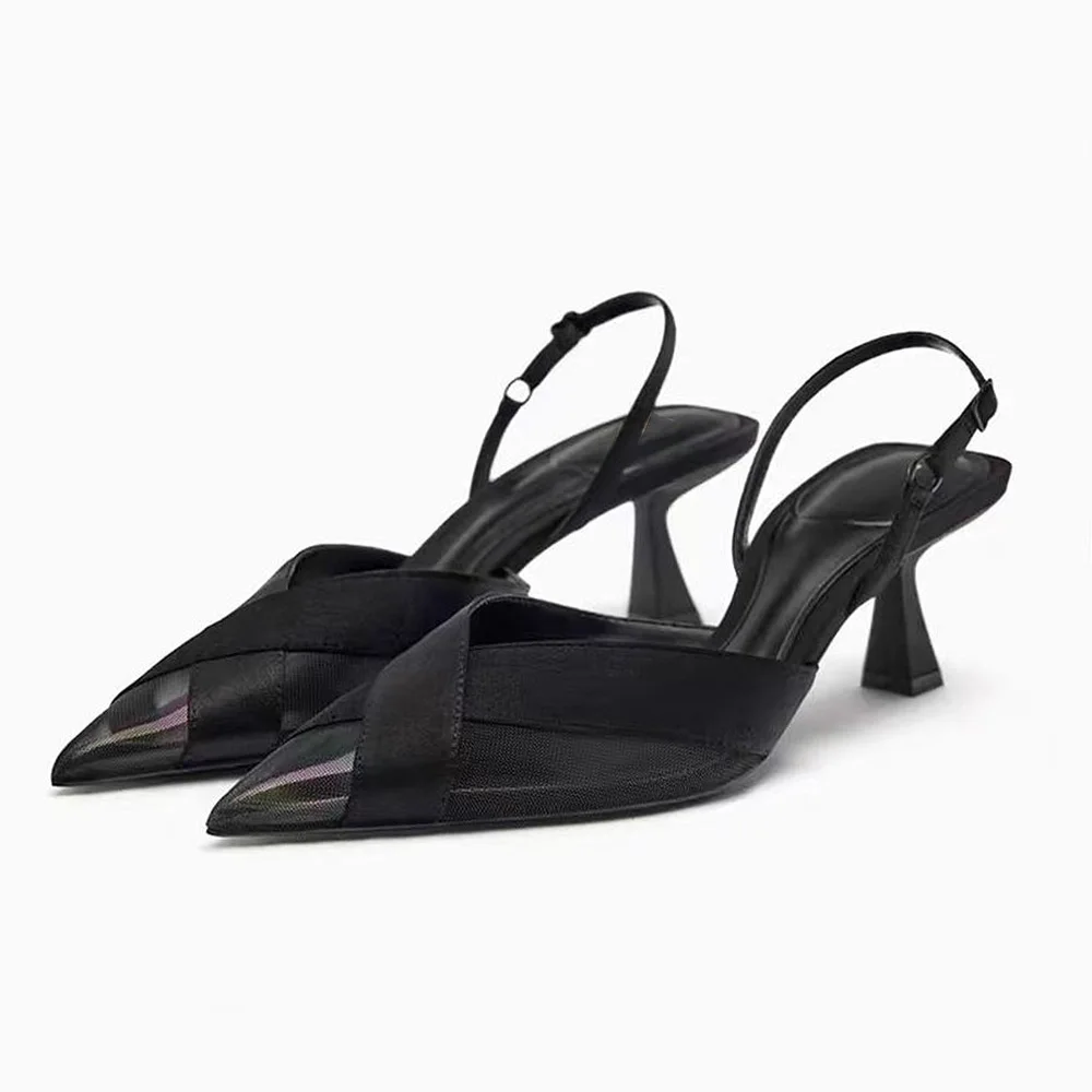 TRAF Women Cross Upper Pumps Slingbacks Point Head Spike Kitten Heels Sandals For Woman Black Fashion Heels Slipper Shoes Trend
TRAF Women Cross Upper Pumps Slingbacks Point Head Spike Kitten Heels Sandals For Woman Black Fashion Heels Slipper Shoes Trend