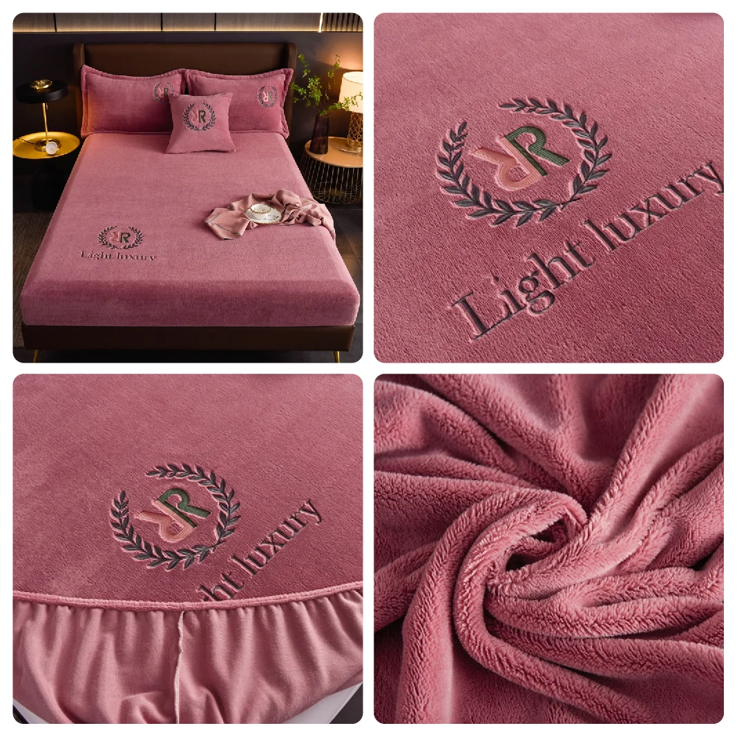 Thicken Velvet Mattress Cover Bed Sheets Pad Protector Solid Color Bed Fitted Cover Latex Mat Cover 140/150/160/180x200cm 14 Mallzona S253ce1ba873c40e6bde35e4173a839e6l Thicken Velvet Mattress Cover Bed Sheets Pad Protector Solid Color Bed Fitted Cover Latex Mat Cover 140/150/160/180x200cm Mallzona