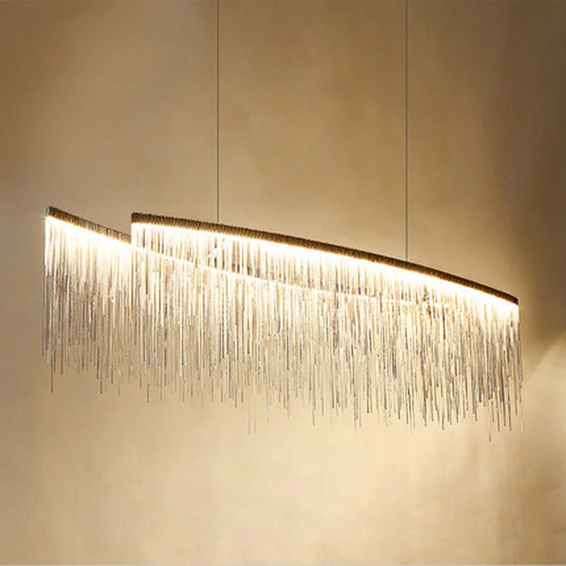 Modern Aluminum Chain Meteor Shower led Pendant Light for Hotel Hall Restaurant Dining Room Silver Creative Hanging Pendant Lamp
Modern Aluminum Chain Meteor Shower led Pendant Light for Hotel Hall Restaurant Dining Room Silver Creative Hanging Pendant Lamp