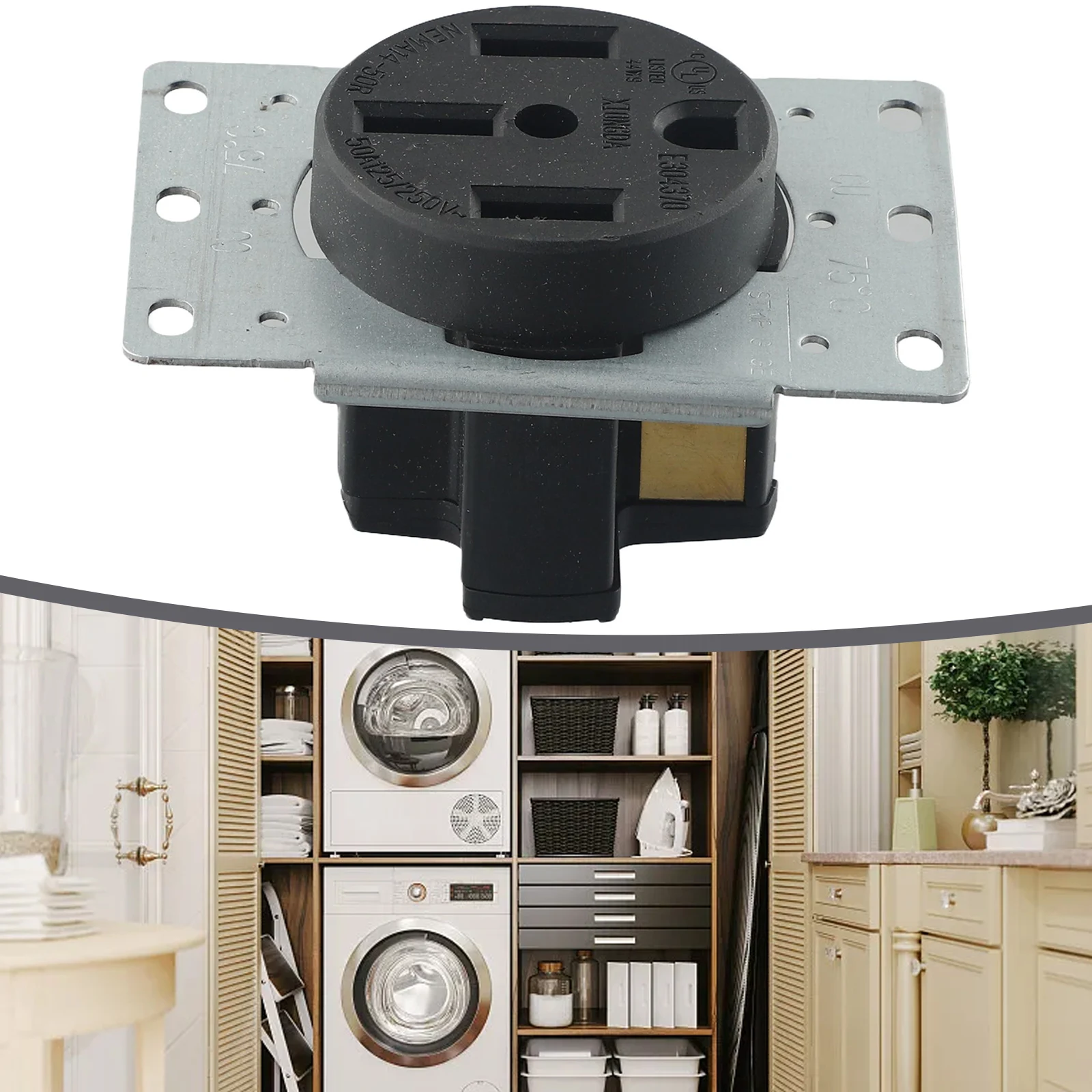 Four-hole Straight Plug Flush Mounting Receptacle NEMA 14-50R 50A 125/250V 3 Pole 4 Wire Grounding Plug For Power Generation
Four-hole Straight Plug Flush Mounting Receptacle NEMA 14-50R 50A 125/250V 3 Pole 4 Wire Grounding Plug For Power Generation