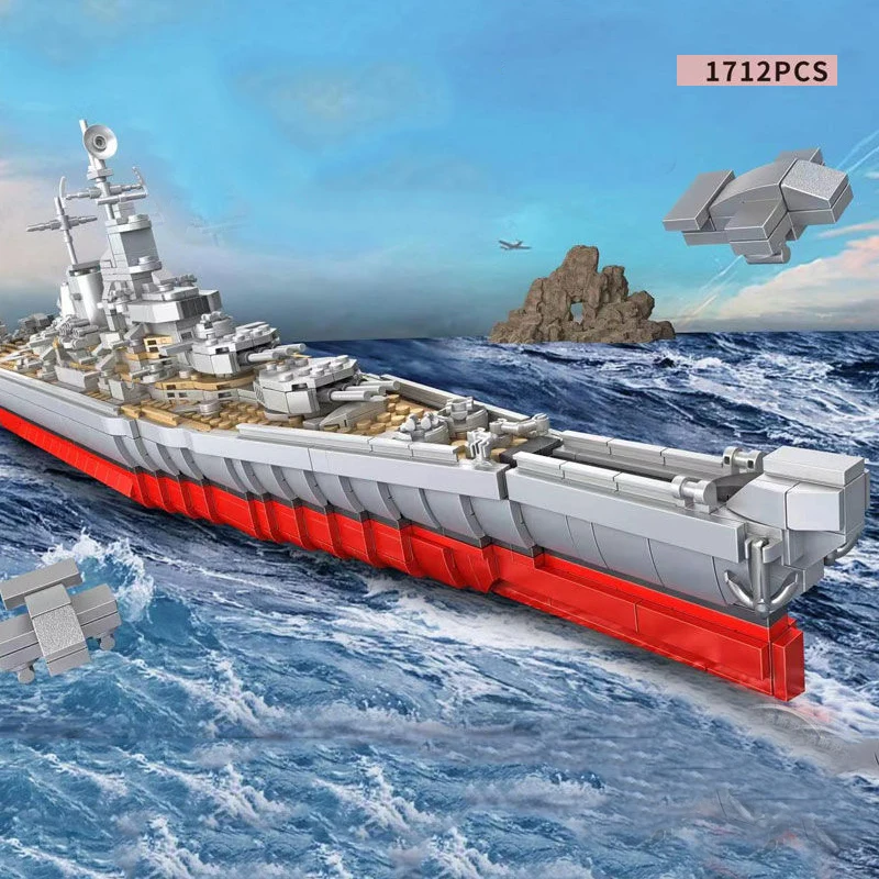World War II Military Model Series USS Lowa Battleship Collection Model Ornament Building Blocks Bricks Toys
World War II Military Model Series USS Lowa Battleship Collection Model Ornament Building Blocks Bricks Toys