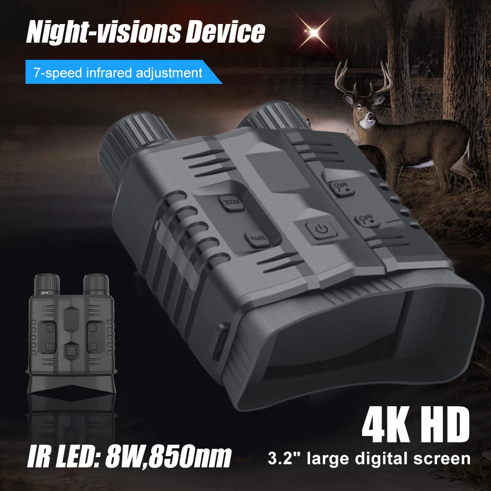 4K WiFi Night Vision Binoculars Device 800m Full Dark 8W Infrared 10x Digital Telescope Goggles For Hunting Camping Video Record
4K WiFi Night Vision Binoculars Device 800m Full Dark 8W Infrared 10x Digital Telescope Goggles For Hunting Camping Video Record