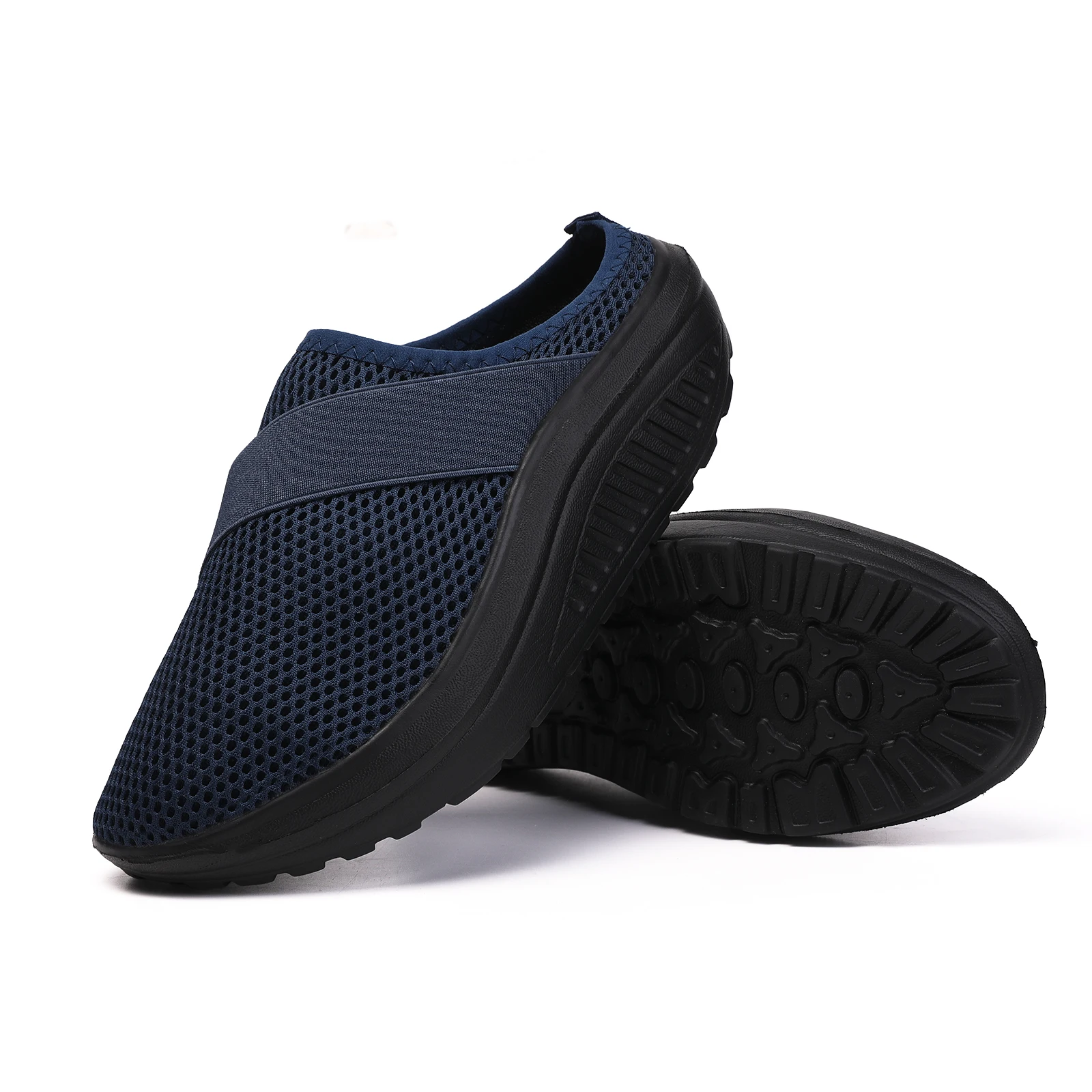 

Trendy Solid Color Thick Sole Sports Sandals Shock Absorption Non Slip Slippers Breathable Round Toe Wear Resistance Slides