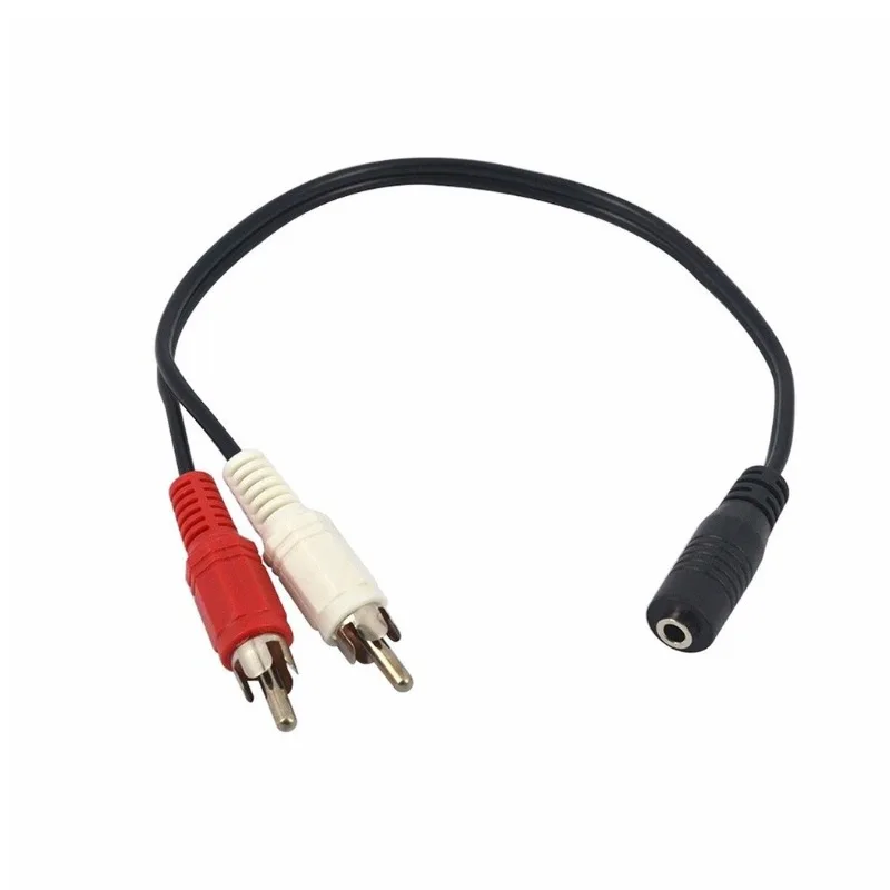 

3.5mm Jack Stereo Audio Cable Female to 2RCA Male Socket Headphone 3.5 AUX Y Adapter for DVD Amplifiers Hot RCA