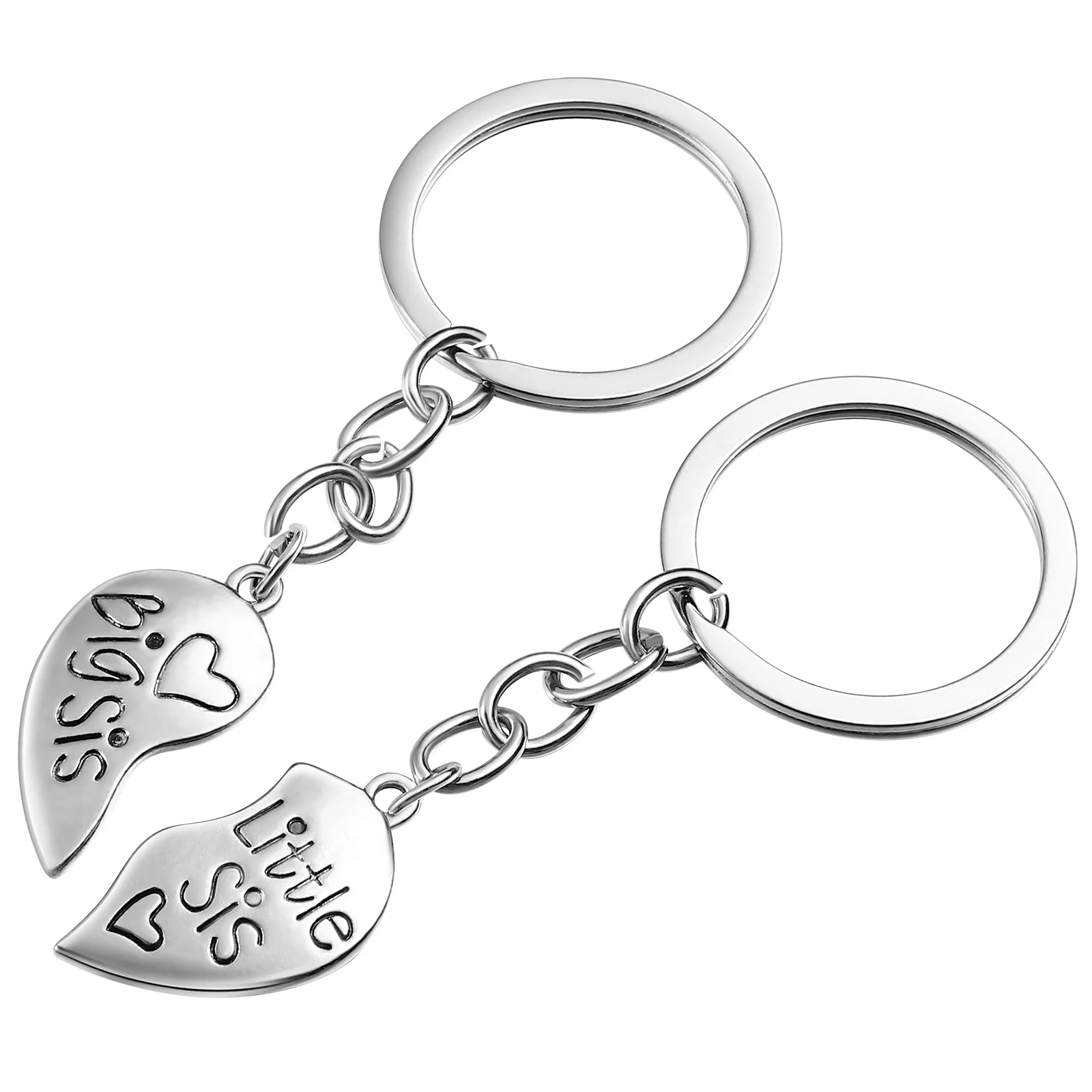 2pcs Sister Keychains Unique Matching Key Chains Metal Friends Gifts Keychains Creative Key Rings
2pcs Sister Keychains Unique Matching Key Chains Metal Friends Gifts Keychains Creative Key Rings