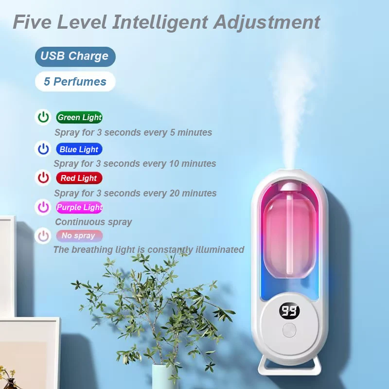 

Air Freshener Humidifiers Home Fragrance Machine USB Automatic Spray Essential Oils Diffuser Perfume Machine Fragrance Diffuser