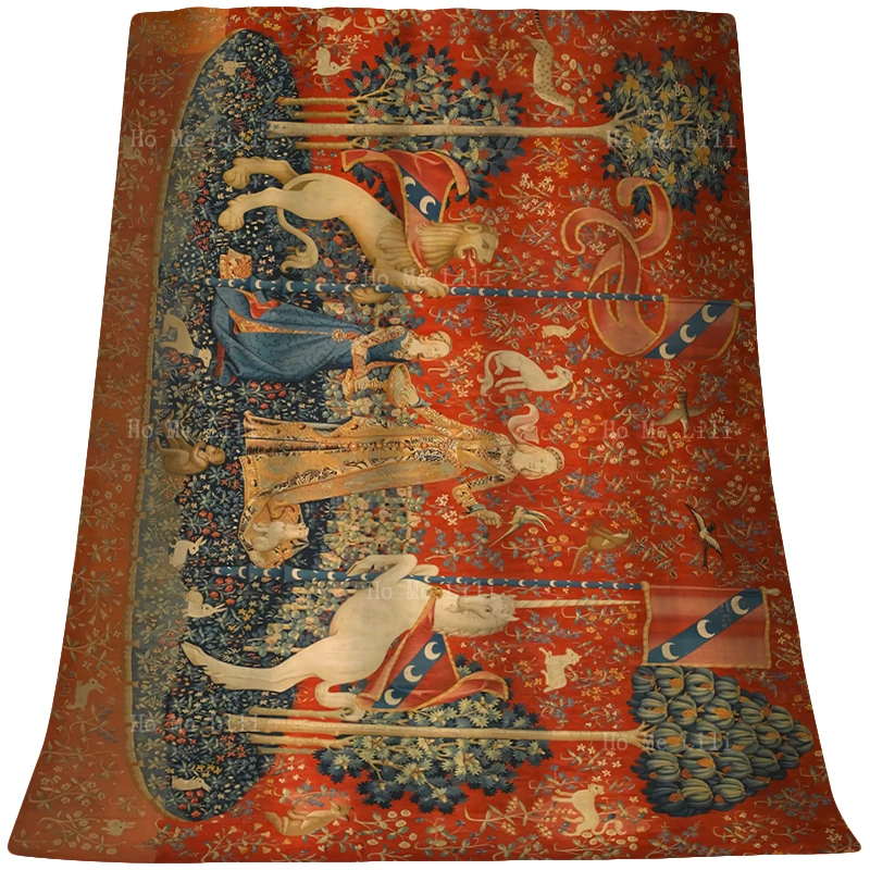 Retro Medieval Art The Lady And Unicorn Lightweight Cozy Flannel Blanket By Ho Me Lili For Home Travel Camping Applicable
Retro Medieval Art The Lady And Unicorn Lightweight Cozy Flannel Blanket By Ho Me Lili For Home Travel Camping Applicable