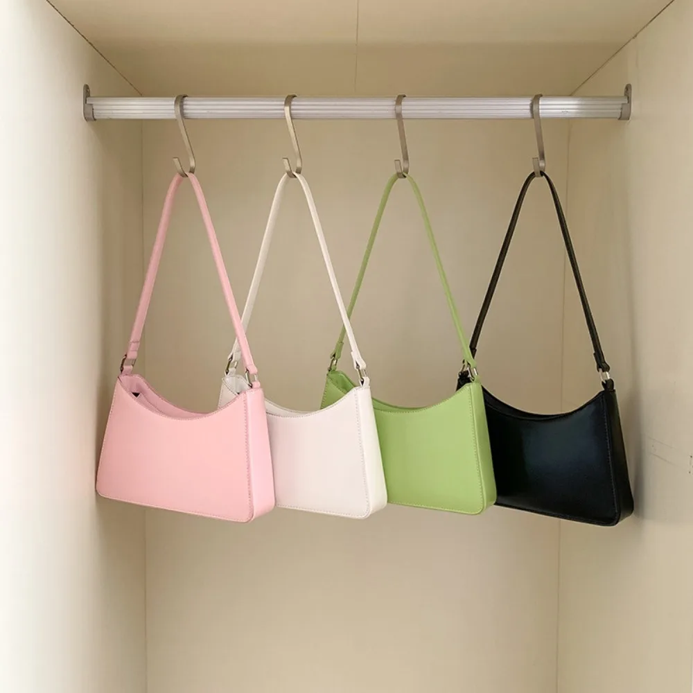 

Solid Color HandBag Leisure Niche Shoulder Bag Large Capacity Underarm Bag Commuter Portable Purse Fashion ins Style Pocket
