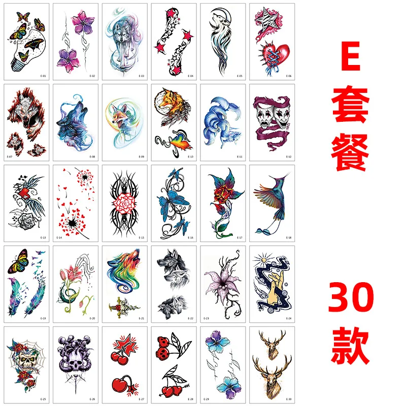 30 Pcs Waterproof Temporary Tattoo Stickers Set Wolf Butterfly Bird Flower Flash Tatto Fake Tatoo for Kids Men Women
30 Pcs Waterproof Temporary Tattoo Stickers Set Wolf Butterfly Bird Flower Flash Tatto Fake Tatoo for Kids Men Women