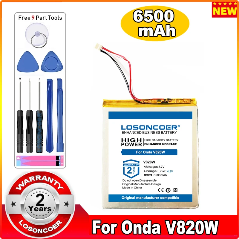 Аккумулятор LOSONCOER 6500 мАч 3095105 для Onda V820W, аккумуляторы для планшетов
Аккумулятор LOSONCOER 6500 мАч 3095105 для Onda V820W, аккумуляторы для планшетов