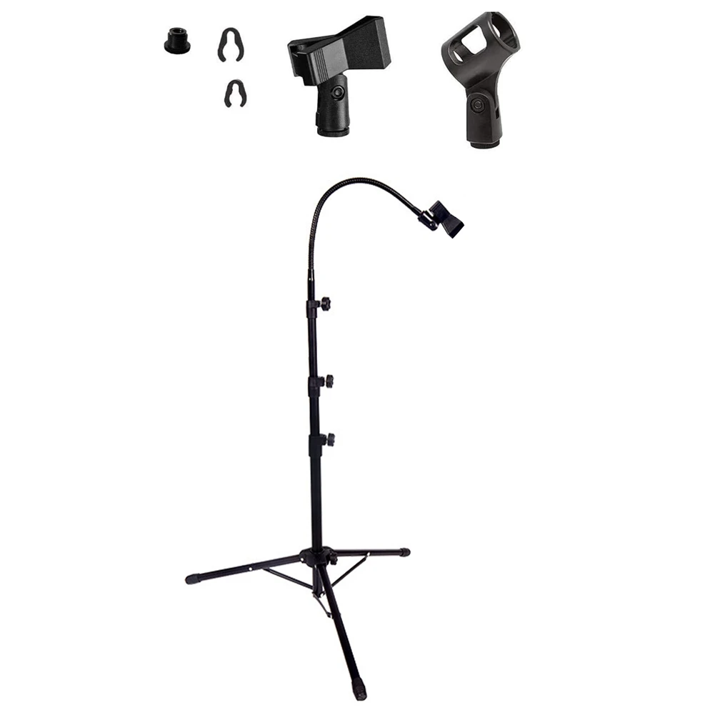 

1 Set Height-Adjustable Microphone Stand, Stage Hosting Microphone Stand, Floor Tripod Gooseneck Microphone Stand