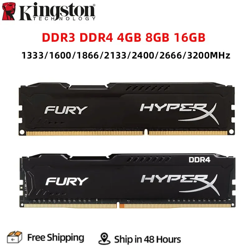 

HyperX Fury DDR3 DDR4 4GB 8GB 16GB 1333MHZ 1600MHZ 1866MHZ 2400MHZ 2666MHz 3200MHz DIMM PC3-12800 PC4-25600 DDR4 RAM