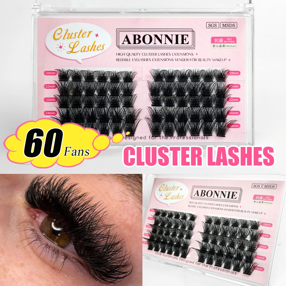 

Abonnie DIY Clusters Eyelash Extension Segmented Lashes Volume Natural Individual Eyelashes False Bundles Individual
