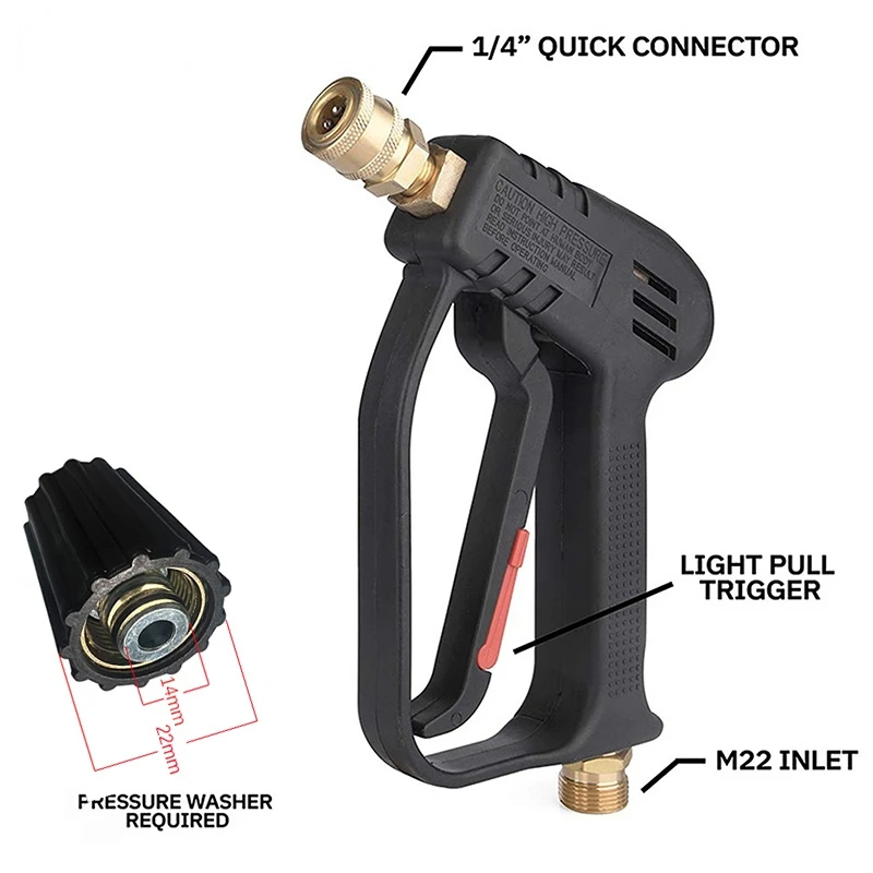 Generic High Pressure Cleaner Water Gun For Karcher 4000PSI With 5