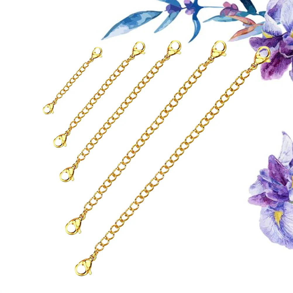 5 PCS Extender Chain Finger Ring Bracelet Tail with Lobster Clasp at Both Ends Chains
5 PCS Extender Chain Finger Ring Bracelet Tail with Lobster Clasp at Both Ends Chains