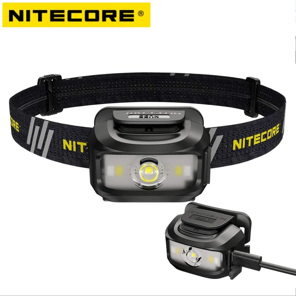 

NITECORE NU35 Headlamp 460 Lumens USB-C Rechargeable Dual Power Source floodlight Long Runtime Led Headlight Work Light Torch