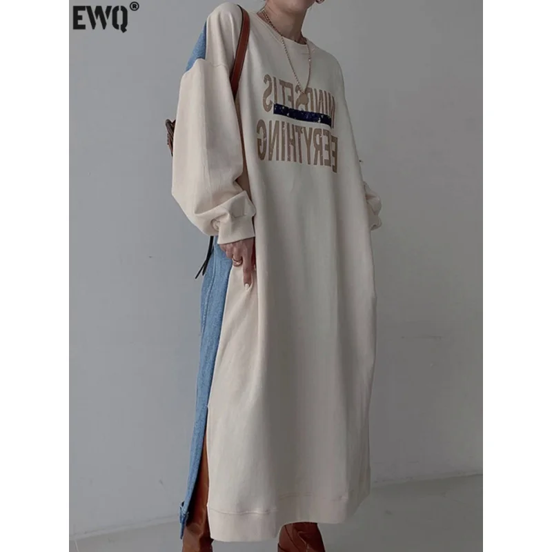 Sandro Rivers New Design Letter Print Contrast Color Casual O-Neck Lantern Sleeve Splice Denim Sweater Dress Female 2023 Autumn
Sandro Rivers New Design Letter Print Contrast Color Casual O-Neck Lantern Sleeve Splice Denim Sweater Dress Female 2023 Autumn