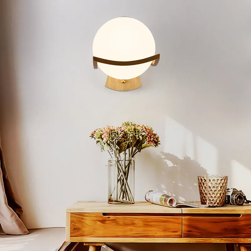 Modern Home Interior Decoration Lighting Fixture Living Room Bedroom Nordic Vintage Loft Glass Iron Wooden Moon LED Wall Lamp
Modern Home Interior Decoration Lighting Fixture Living Room Bedroom Nordic Vintage Loft Glass Iron Wooden Moon LED Wall Lamp