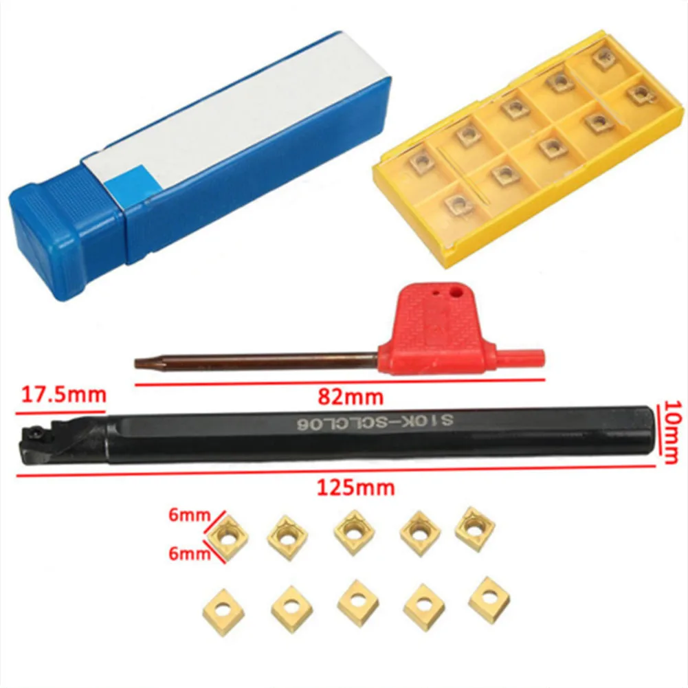10pcs CCMT060204 Carbide Inserts S10K-SCLCL06 Lathe Turning Wrench Kit Alloy Steel Tool Holder High Quality For Semi-finishing
10pcs CCMT060204 Carbide Inserts S10K-SCLCL06 Lathe Turning Wrench Kit Alloy Steel Tool Holder High Quality For Semi-finishing