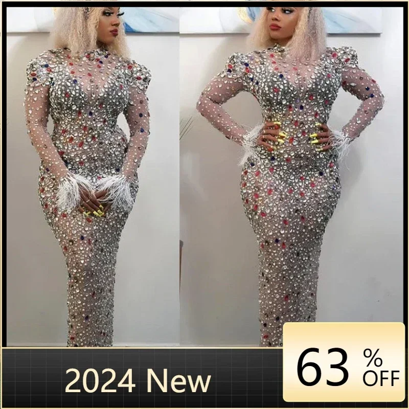 Sexy Elastic Mesh African Dresses for Women 2024 Full Diamond Luxury Long Maxi Dress Summer African Clothes Robe Africaine Femme
Sexy Elastic Mesh African Dresses for Women 2024 Full Diamond Luxury Long Maxi Dress Summer African Clothes Robe Africaine Femme