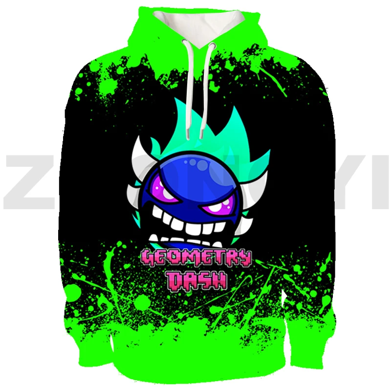 

Funny Game Angry Geometry Dash 3D Printed Pullovers Anime Clothes Warm Long Sleeve Outerwear Y2k Hoodie Hip Hop Streetwear Women