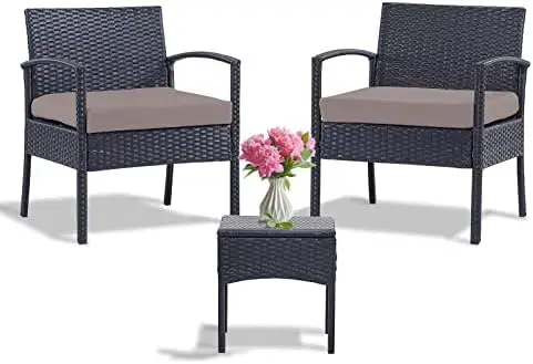 Chairs Set Bistro Set 3 Pieces Conversation Set Furniture Set for Small Balcony Rattan Chairs and Table with Cushions Red Patio
Chairs Set Bistro Set 3 Pieces Conversation Set Furniture Set for Small Balcony Rattan Chairs and Table with Cushions Red Patio