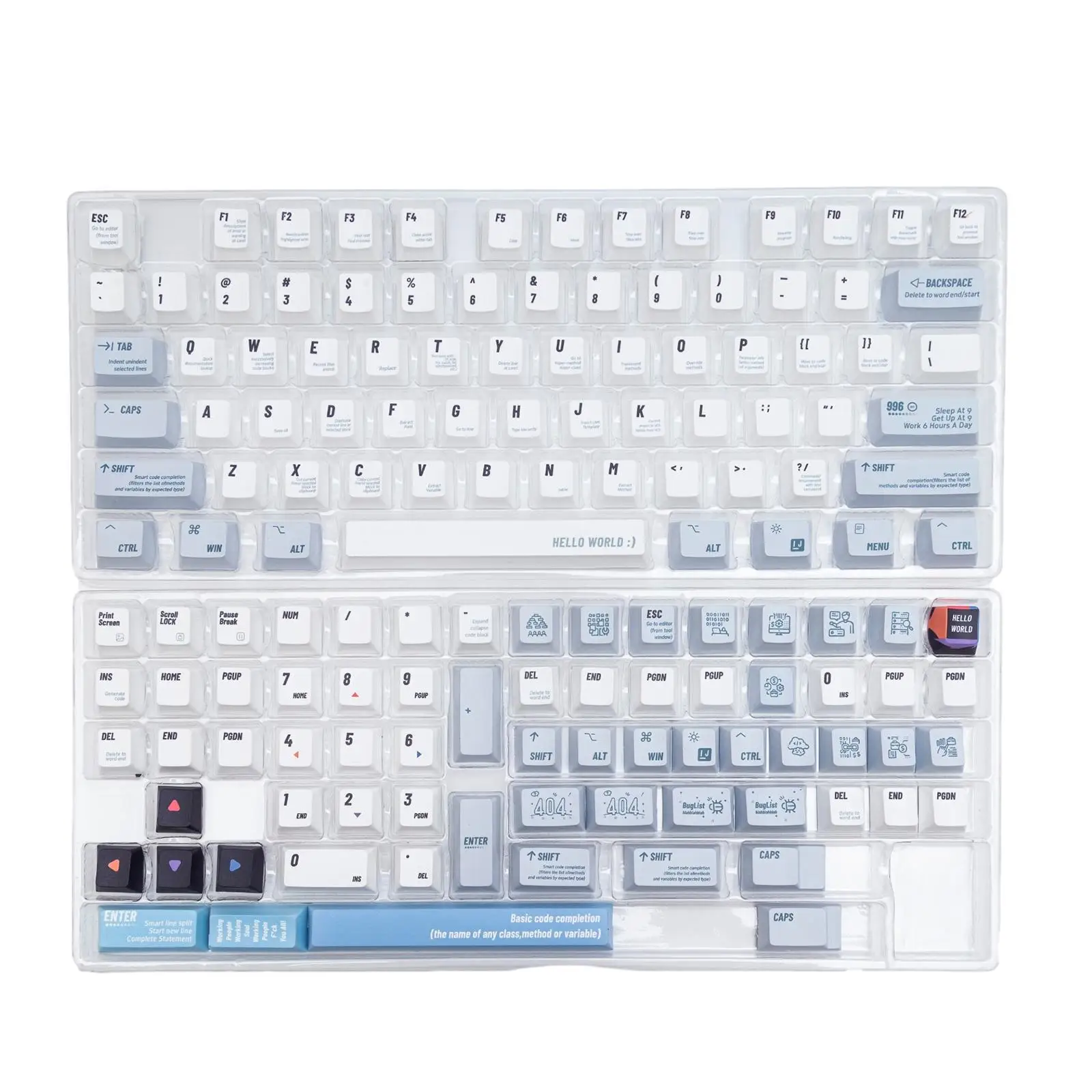 143 Keys Key Cap Programmer Theme Keycaps Profile PBT 3U 2.75U 6.25U Sublimation Mechanical Keyboard Keycaps 7U Spacebar
143 Keys Key Cap Programmer Theme Keycaps Profile PBT 3U 2.75U 6.25U Sublimation Mechanical Keyboard Keycaps 7U Spacebar