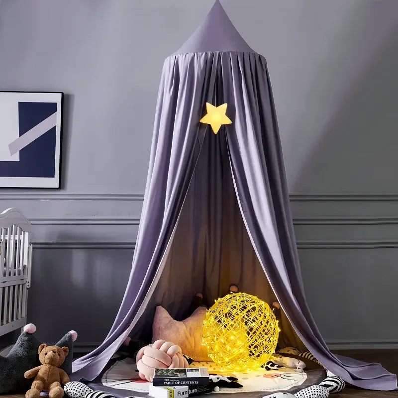 

Children's Bed Canopy Baby Crib Bed Child Curtain Hung Dome Mosquito Net Kids Girl Boy Play Tent Living Room Bedroom Decoration