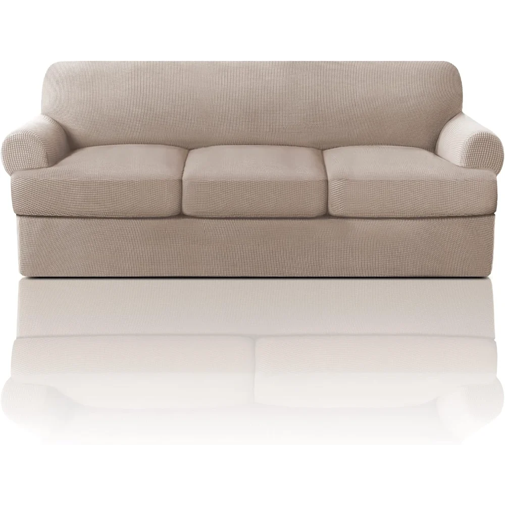 XMSJ T Cushion Sofa Slipcover 4 Pieces Sofa Covers for T Cushion Soft Couch Cover Sofa Slip Covers Furniture Covers
XMSJ T Cushion Sofa Slipcover 4 Pieces Sofa Covers for T Cushion Soft Couch Cover Sofa Slip Covers Furniture Covers