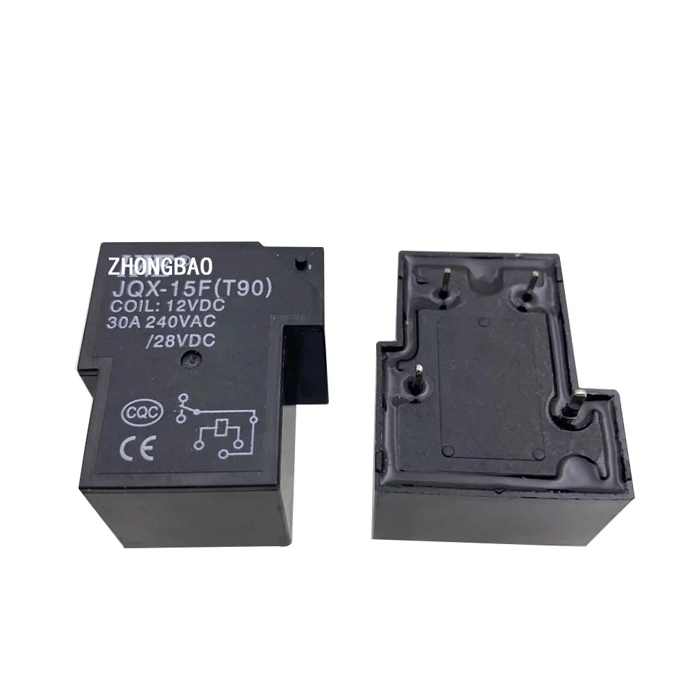 

2PCS JQX-15F (T90) DC12V small electromagnetic relay 30A PCB power Mini relay