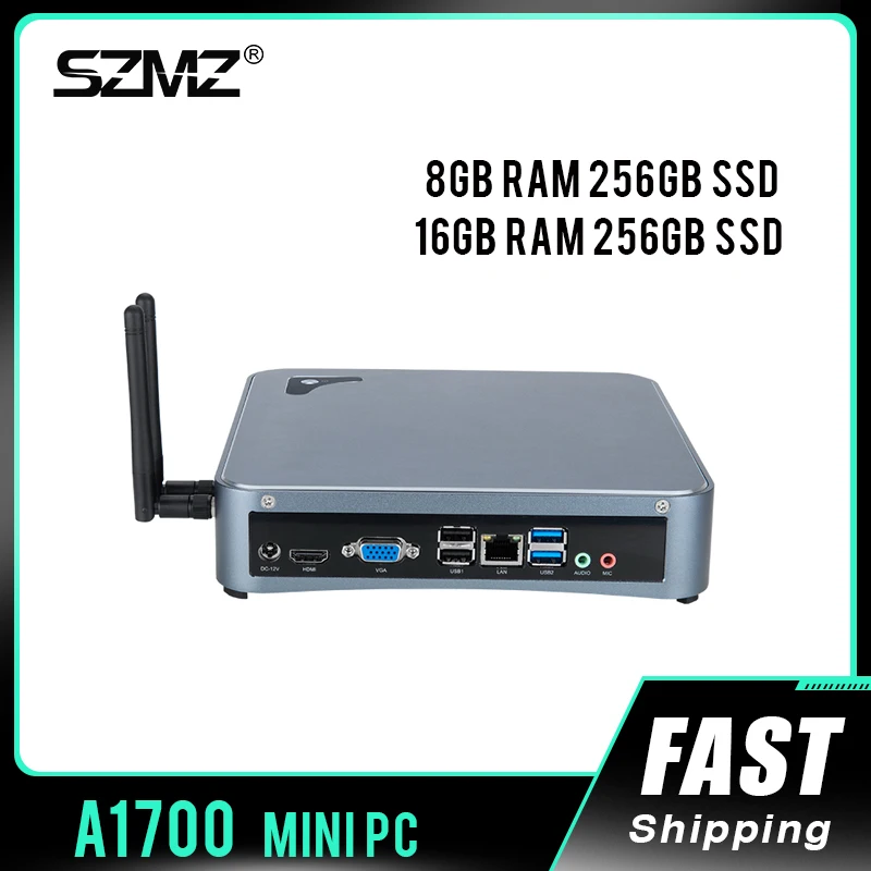 

SZMZ A1700 Mini PC Windows 10 i7 2630 processor 16G RAM 256GB SSD MSATA Support Intel Core i3 i5 i7 PGA988 CPU VGA HD WiFi