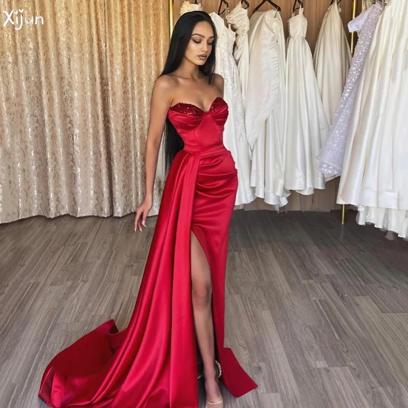 Xijun Red Sequin Prom Dresses For Women Sleeveless Evening Party Gowns Dubai Arabic Saudi Arabia Side Split Vestidos De Gala
Xijun Red Sequin Prom Dresses For Women Sleeveless Evening Party Gowns Dubai Arabic Saudi Arabia Side Split Vestidos De Gala