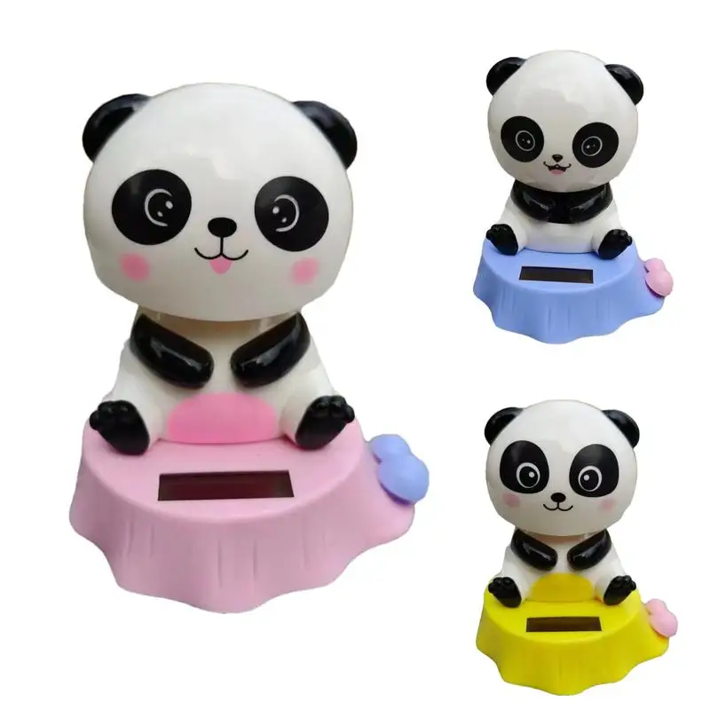 

Solar Car Dancing Toy ABS Automotive Dashboard Panda Ornament Reliable Shaking Head Swinging Decoration Cars Interior Accessory