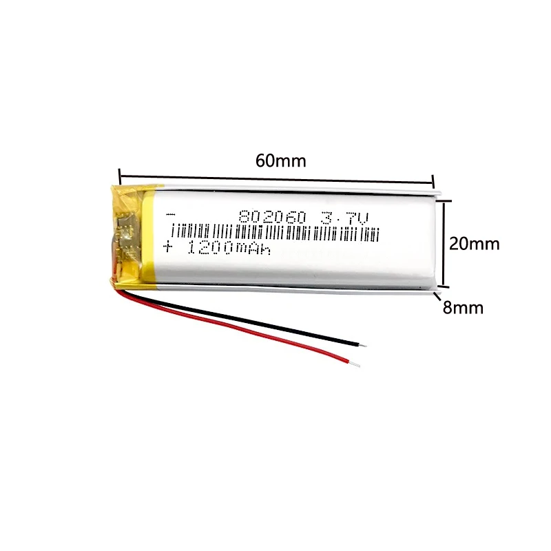 Lipo 802060 1200mah 3.7v Rechargeable Lithium Polymer Battery For Bluetooth Earphones Vimetsu V8 V9s,Learning Machine
Lipo 802060 1200mah 3.7v Rechargeable Lithium Polymer Battery For Bluetooth Earphones Vimetsu V8 V9s,Learning Machine