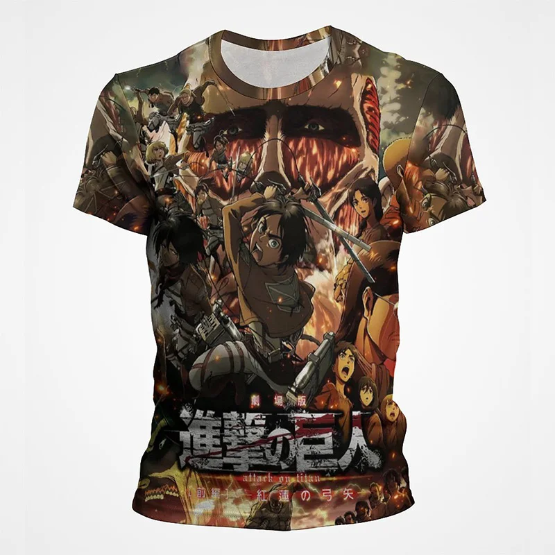 3D Printed Attack On Titan T-shirt Boy Girl Kids Fashion Casual Short Sleeve Men Women Streetwear Oversized Cool Tops Tees
3D Printed Attack On Titan T-shirt Boy Girl Kids Fashion Casual Short Sleeve Men Women Streetwear Oversized Cool Tops Tees