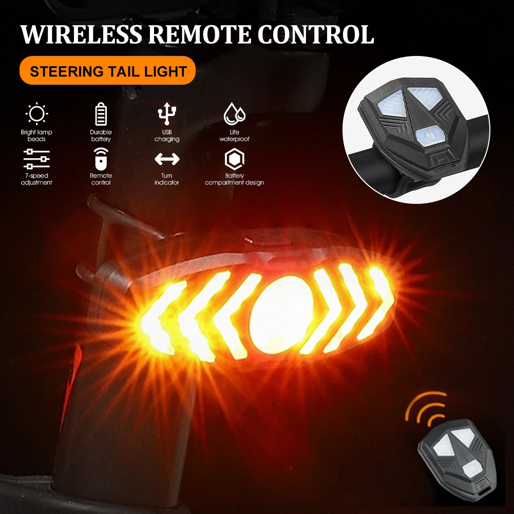 Universal Bike Taillight Remote Turn Beep Signal MTB Bicycle Light Direction Indicator USB Rechargeable Rear Lights with Horn
Universal Bike Taillight Remote Turn Beep Signal MTB Bicycle Light Direction Indicator USB Rechargeable Rear Lights with Horn