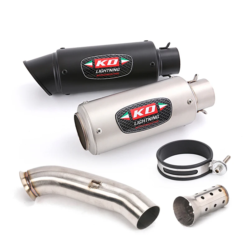 

51MM Motorcycle Exhaust System Mid Connect Pipe Slip On Muffler Escape DB Killer Modified For Duke 125 250 390 RC390 2017-2020