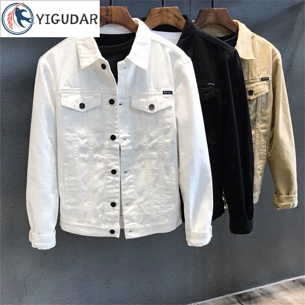 2023 New Men's Slim Denim Jacket Black White Spring Autumn Coat Fashion Letter Printing Embroidery Youth Streetwear Male Clothes
2023 New Men's Slim Denim Jacket Black White Spring Autumn Coat Fashion Letter Printing Embroidery Youth Streetwear Male Clothes