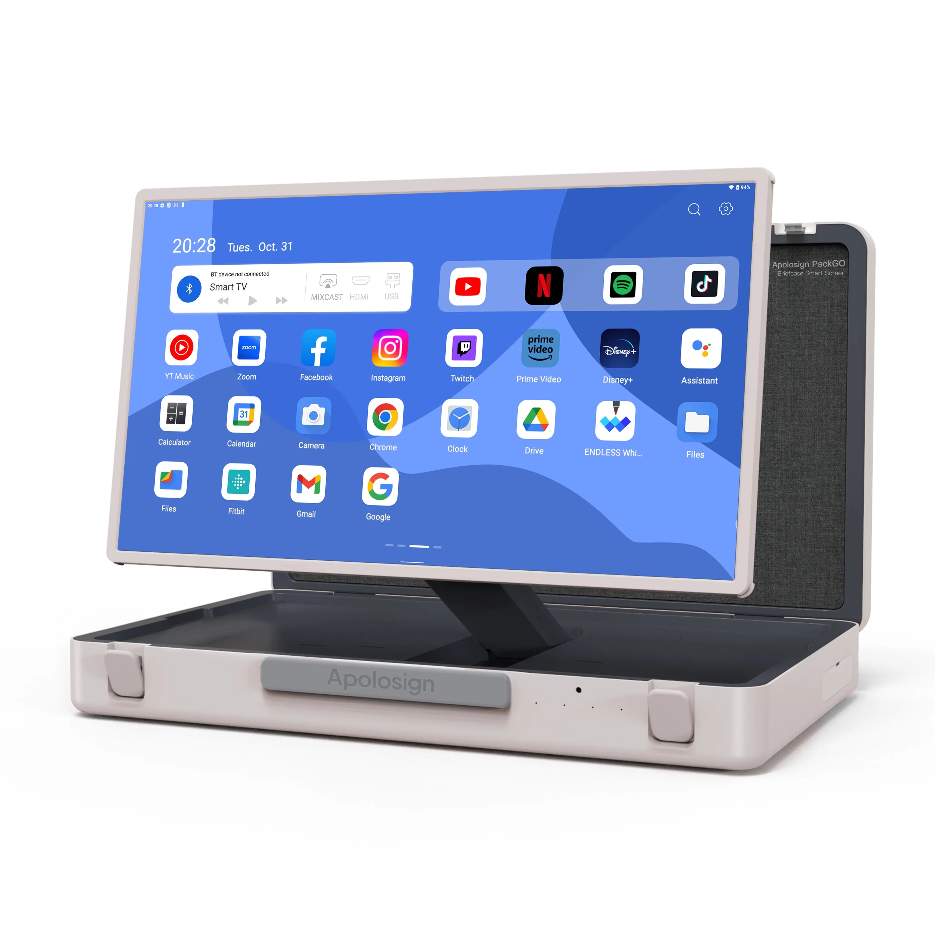 ELC PackGO Portable 27 inch Briefcase Design Touch Screen TV Suitcase tablet monitor Android System Smart Screen for Camping
ELC PackGO Portable 27 inch Briefcase Design Touch Screen TV Suitcase tablet monitor Android System Smart Screen for Camping
