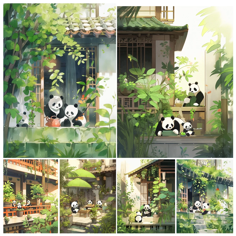 Painting by Numbers Kit Hand Paint Cartoon Panda Bamboo Animal Children DIY Seascape Acrylic Artwork Art Gift Home Decoration
Painting by Numbers Kit Hand Paint Cartoon Panda Bamboo Animal Children DIY Seascape Acrylic Artwork Art Gift Home Decoration