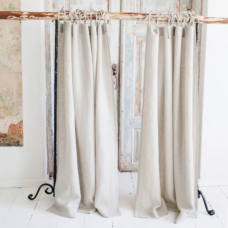 Tie Top 100% Linen Flax Curtains for Living Room Decoration Curtains for the Room Bedroom Kitchen Organza Curtains Half Blackout
Tie Top 100% Linen Flax Curtains for Living Room Decoration Curtains for the Room Bedroom Kitchen Organza Curtains Half Blackout