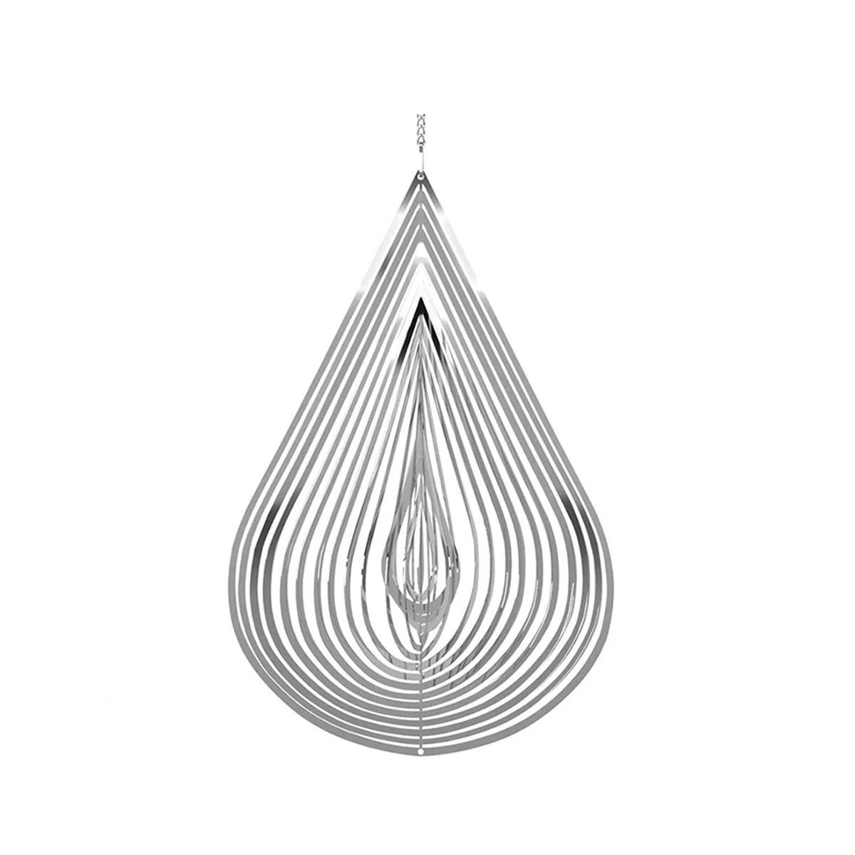 Wind Spinner Water Drop-Shaped Stainless Steel 3D Flowing Light Effect Decoration for Outdoor Garden Hanging Decor Gift
Wind Spinner Water Drop-Shaped Stainless Steel 3D Flowing Light Effect Decoration for Outdoor Garden Hanging Decor Gift
