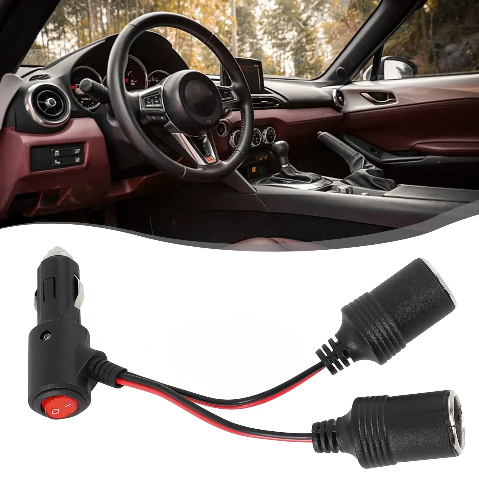 12/24V 2-In-1 Car Power Adapter Splitter Adapter W/ On Off Switch 1 Male To 2 Female Socket Y Splitter Cigarette Lighter Adapter
12/24V 2-In-1 Car Power Adapter Splitter Adapter W/ On Off Switch 1 Male To 2 Female Socket Y Splitter Cigarette Lighter Adapter