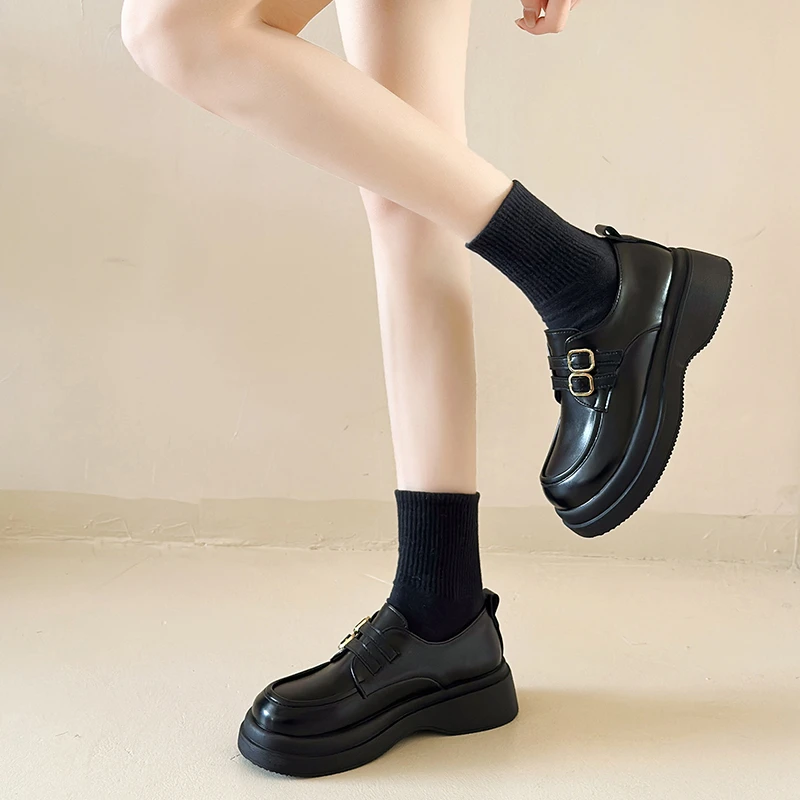 Loafers for Women Spring and Autumn New Style 2023 Thick Sole Heightening Mary Jane Fashionable British Style Women's Shoes
Loafers for Women Spring and Autumn New Style 2023 Thick Sole Heightening Mary Jane Fashionable British Style Women's Shoes