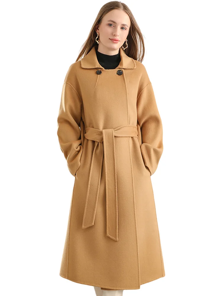 2023 Женщины 100% Шерсть Пальто Небольшой Отворачивающийся Воротник Пояс Толстый Плащ Тренч Пальто Длинные Шерстяные Зимняя Куртка Осенняя Одежда 
2023 Женщины 100% Шерсть Пальто Небольшой Отворачивающийся Воротник Пояс Толстый Плащ Тренч Пальто Длинные Шерстяные Зимняя Куртка Осенняя Одежда