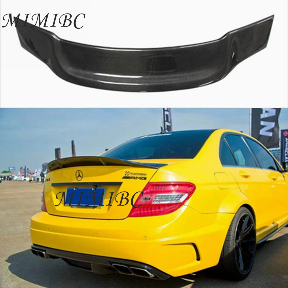 

FOR Mercedes-Benz C-Class W204 C204 2Door 4Door Coupe R Style Carbon Fiber Rear Spoiler Trunk Wing 2007-2014 FRP Forged car