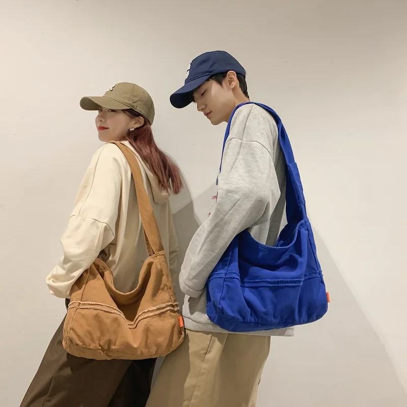 Fashion Ladies Messenger Bag Large Capacity Shopping Bag Unisex Canvas Student Shoulder Bag Women Casual Couple's Bag
Fashion Ladies Messenger Bag Large Capacity Shopping Bag Unisex Canvas Student Shoulder Bag Women Casual Couple's Bag