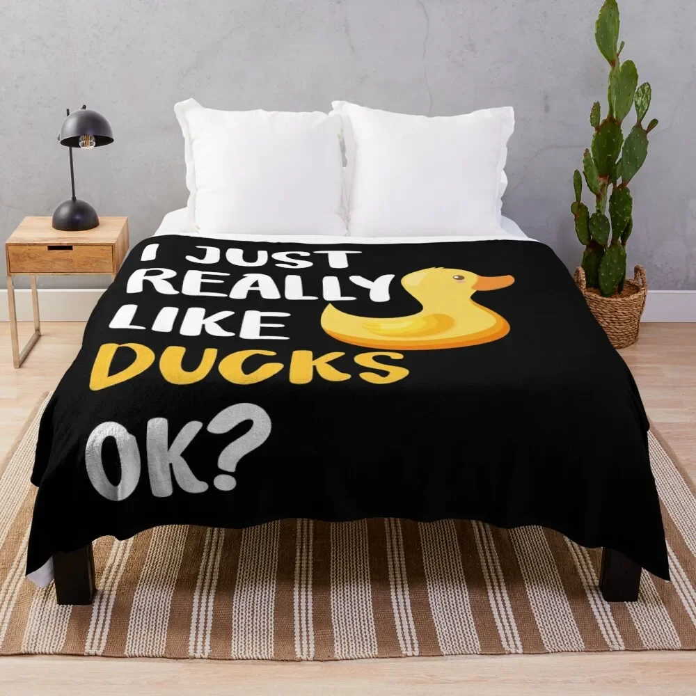 

I Just Really Like Ducks Ok Throw Blanket Softest Polar Nap for babies Blankets