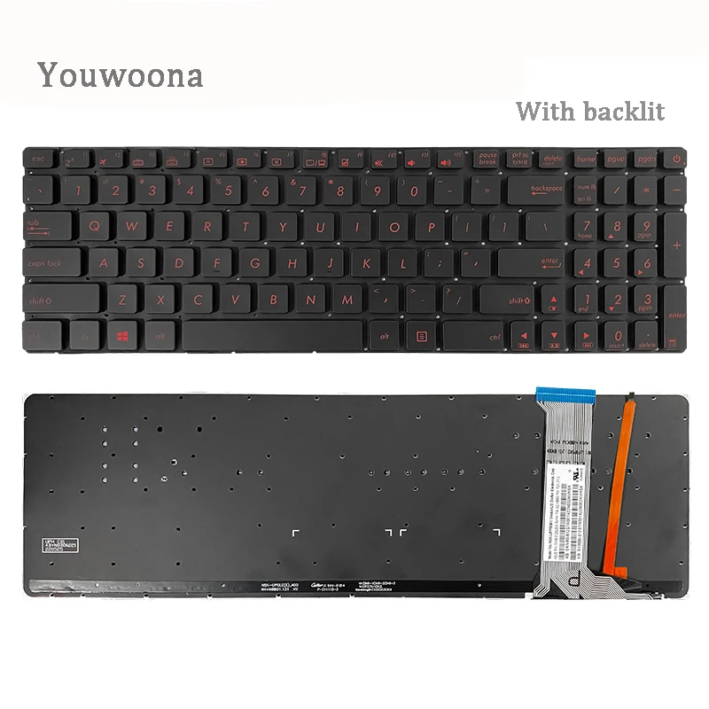 New Laptop Keyboard For Asus ZX70 ZX70VW GL752VL 6700 GL752V N552V FX71PRO New Laptop Keyboard For Asus ZX70 ZX70VW GL752VL 6700 GL752V N552V FX71PRO