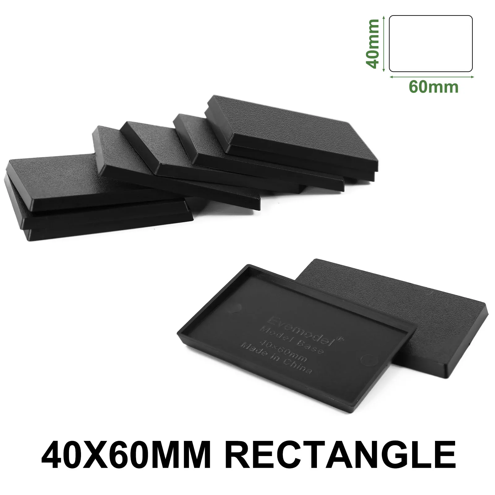 Evemodel 40X60MM Rectangle Bases Black for Wargames Military Simulation Scene MB4060
Evemodel 40X60MM Rectangle Bases Black for Wargames Military Simulation Scene MB4060